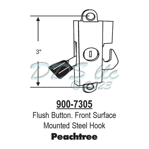 Peachtree Internal Mortise Lock 9007305 Window and Door Parts