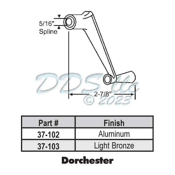 Dorchester 5 Crank HandleAluminum 37102 37102