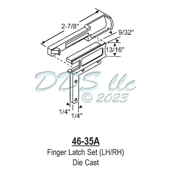 Finger Latch 46-35A | Window and Door Parts