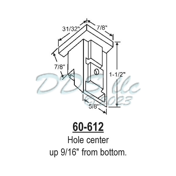 60-617-XCP10 Window Sash Balance Top Guide, Window Track Guide Balancer
