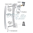 Pella Interior Sliding Door Handle White RH 13-513RH-WI 2
