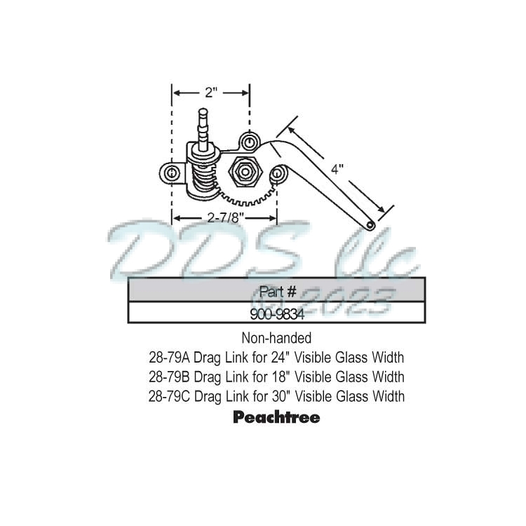 Peachtree Casement Operator 9009834 Window and Door Parts