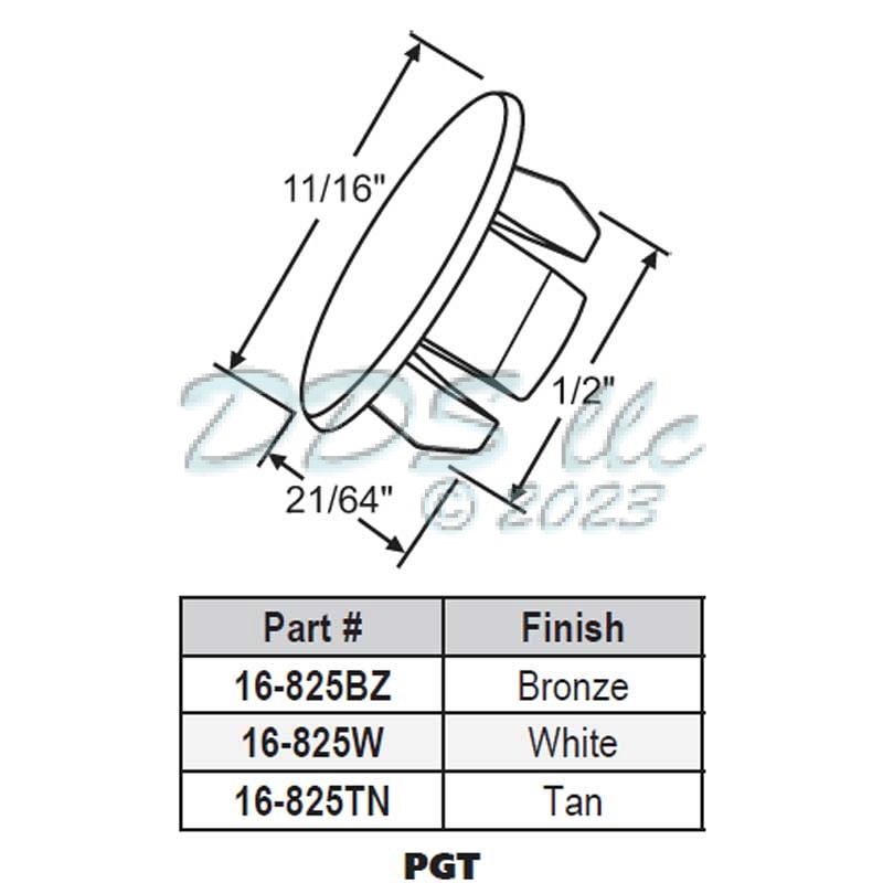 Screw Hole Cover 16825BZ Window and Door Parts