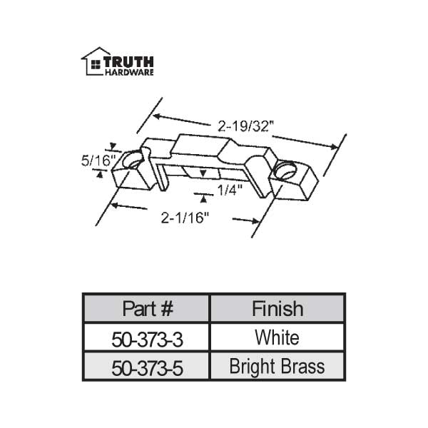 Window Lock 45505 Truth Window Lock Keeper 50-373-5 | Window and Door Parts
