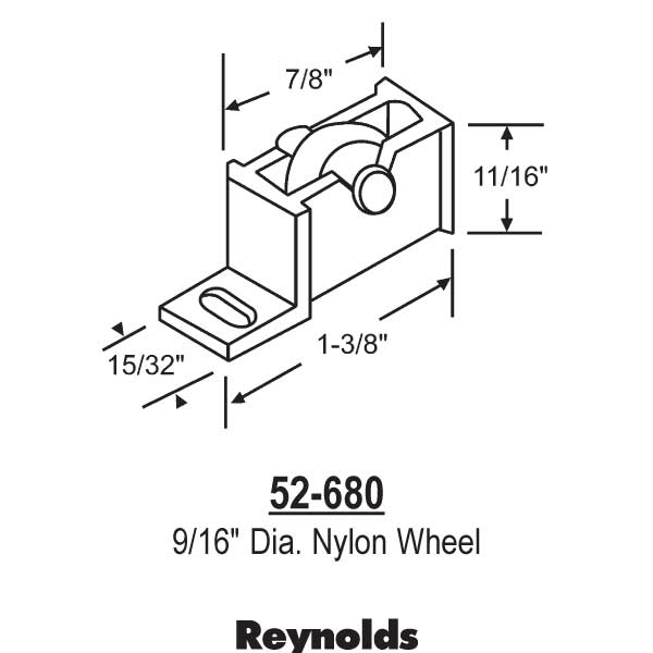 Sliding Window Rollers 52680 Window and Door Parts