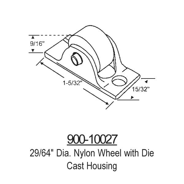 Sliding Window Rollers 90010027 Window and Door Parts