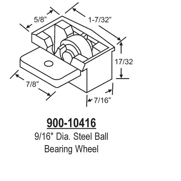 Sliding Window Rollers 90010416 Window and Door Parts