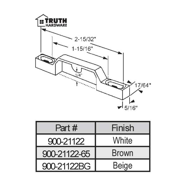 Truth Window Sash Lock Keeper 900-21122BG | Window and Door Parts