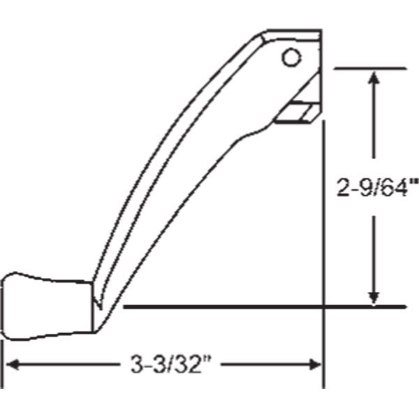Truth Folding Crank Handle Black 37109FH10 Window and Door Parts