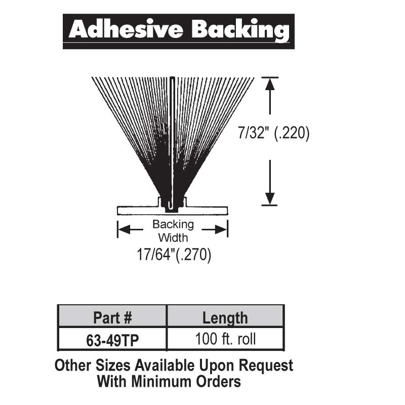 Adhesive Weather Stripping 6349TP Window and Door Parts